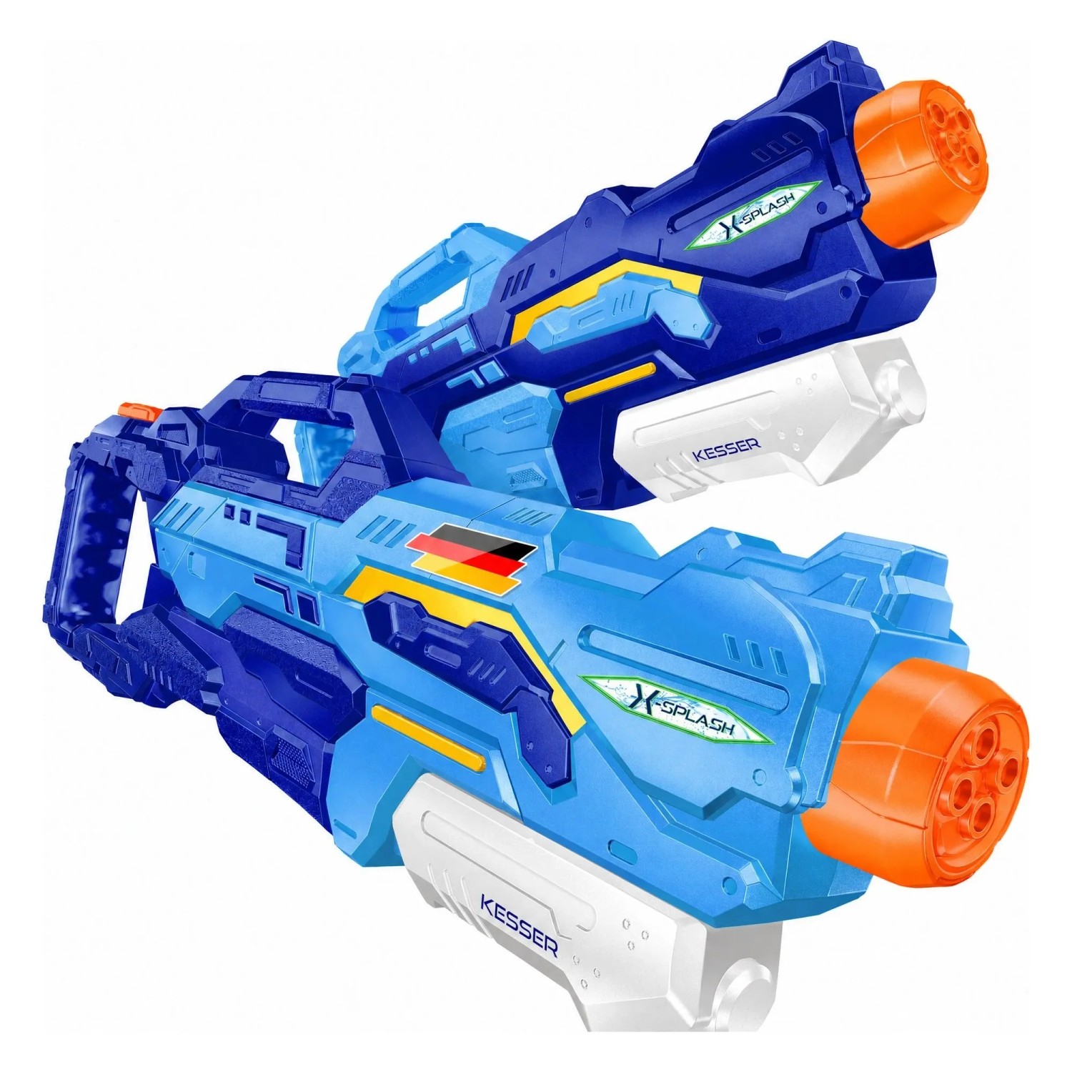 KESSER Wasserpistole Reichweite 10 Bis 11 m 1500 ml Blau Hellblau 2er Set