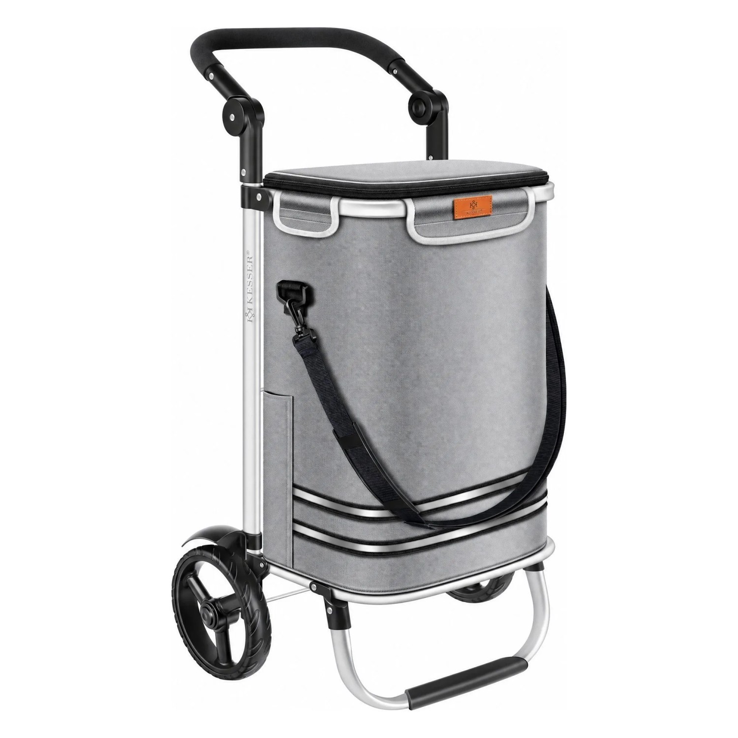 KESSER Einkaufstrolley Klappbar 56, Volumen Belastbar Bis 50 kg Grau