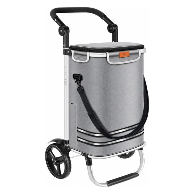 KESSER Einkaufstrolley Klappbar 56, Volumen Belastbar Bis 50 kg Grau