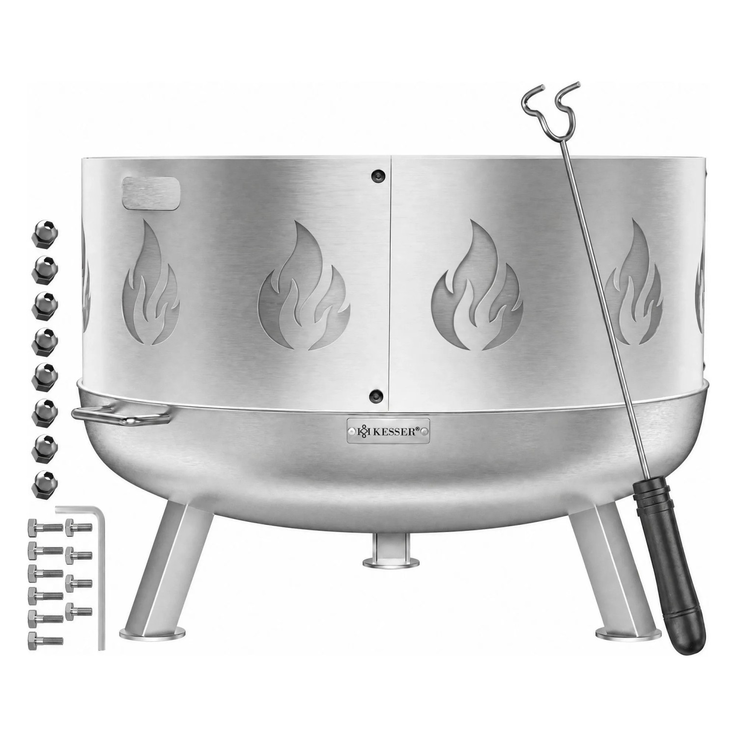 KESSER Feuerschale Ø 60 cm Legierter Stahl Stärke 2.5 mm mit Funkenschutz