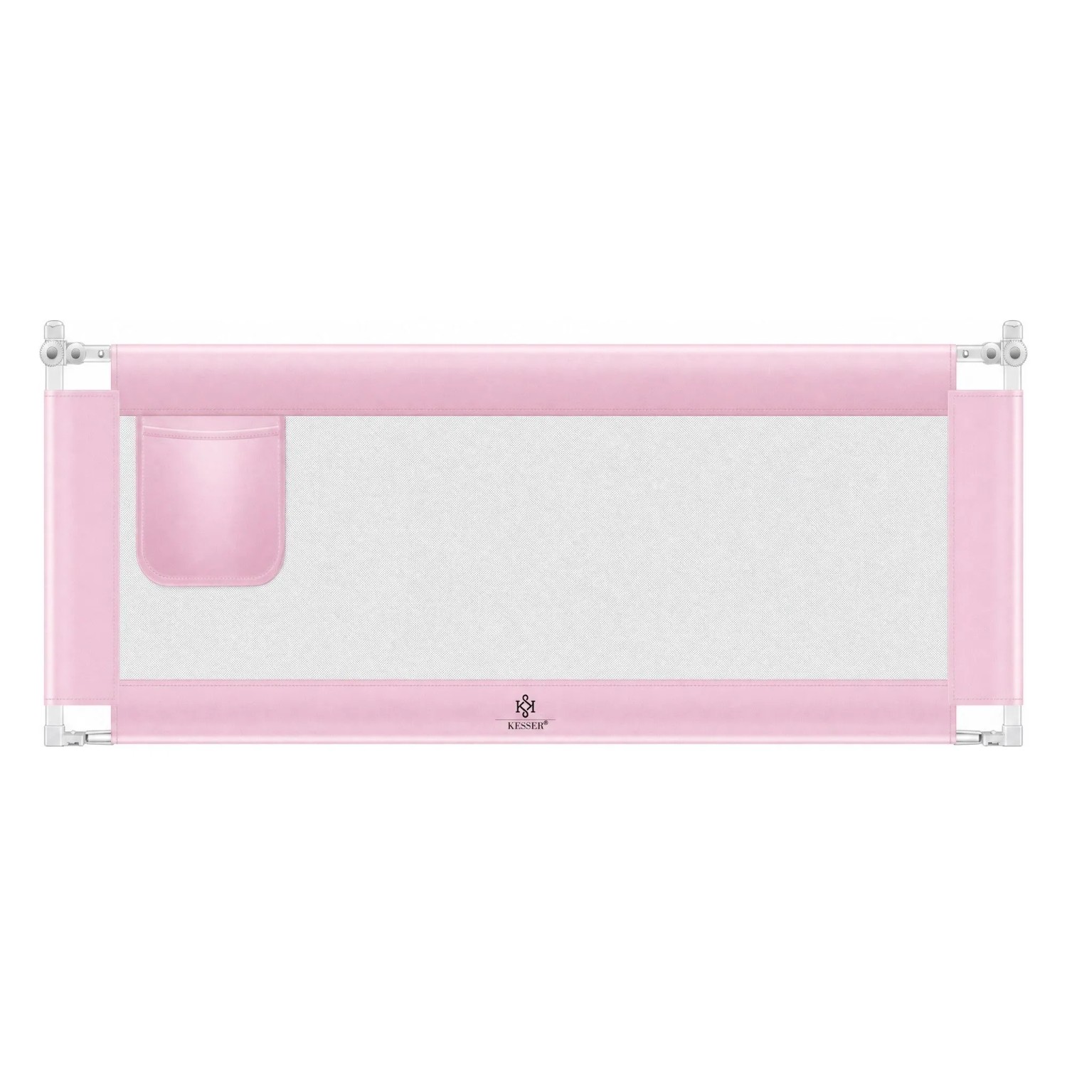KESSER Bettschutzgitter für Kinder Klappbar Länge 200 cm Rosa