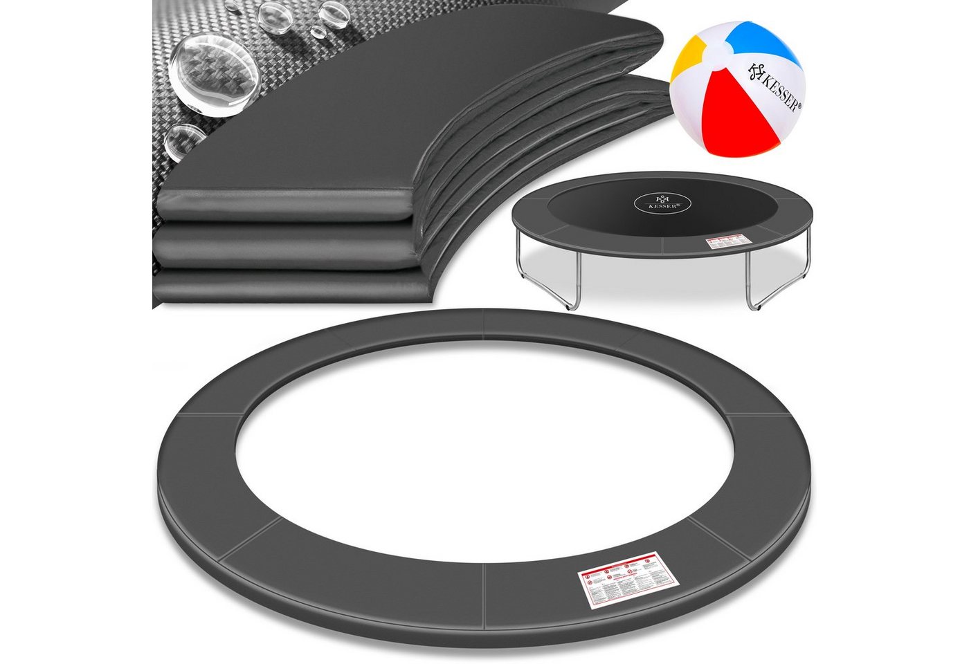 KESSER Trampolin-Randabdeckung UV-beständig für Trampolin 426 cm Anthrazit Bild 3