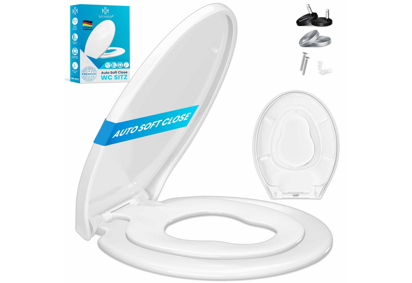 KESSER WC-Sitz Family mit Absenkautomatik und Softclose Weiß