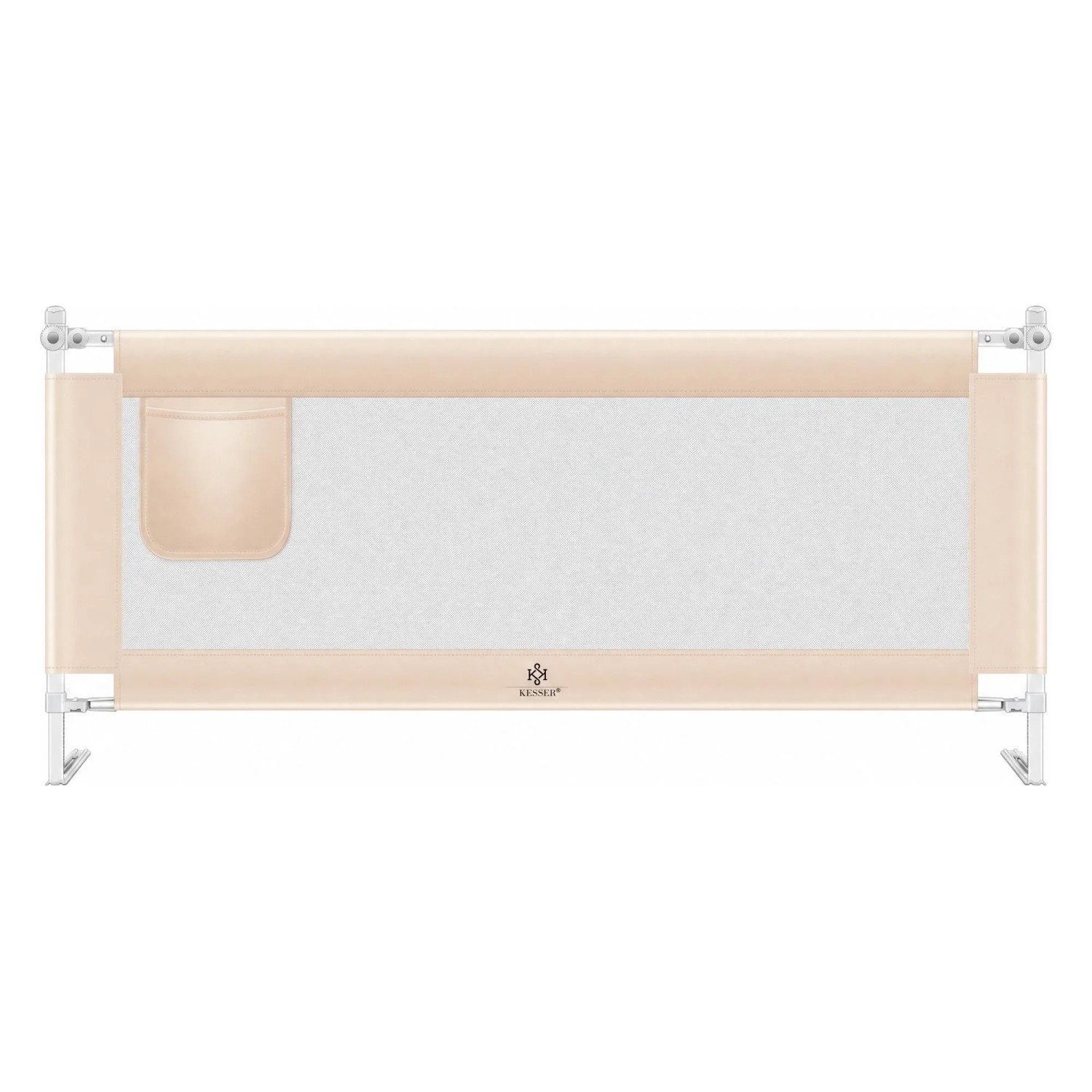 KESSER Bettschutzgitter für Kinder Klappbar Länge 180 cm Beige