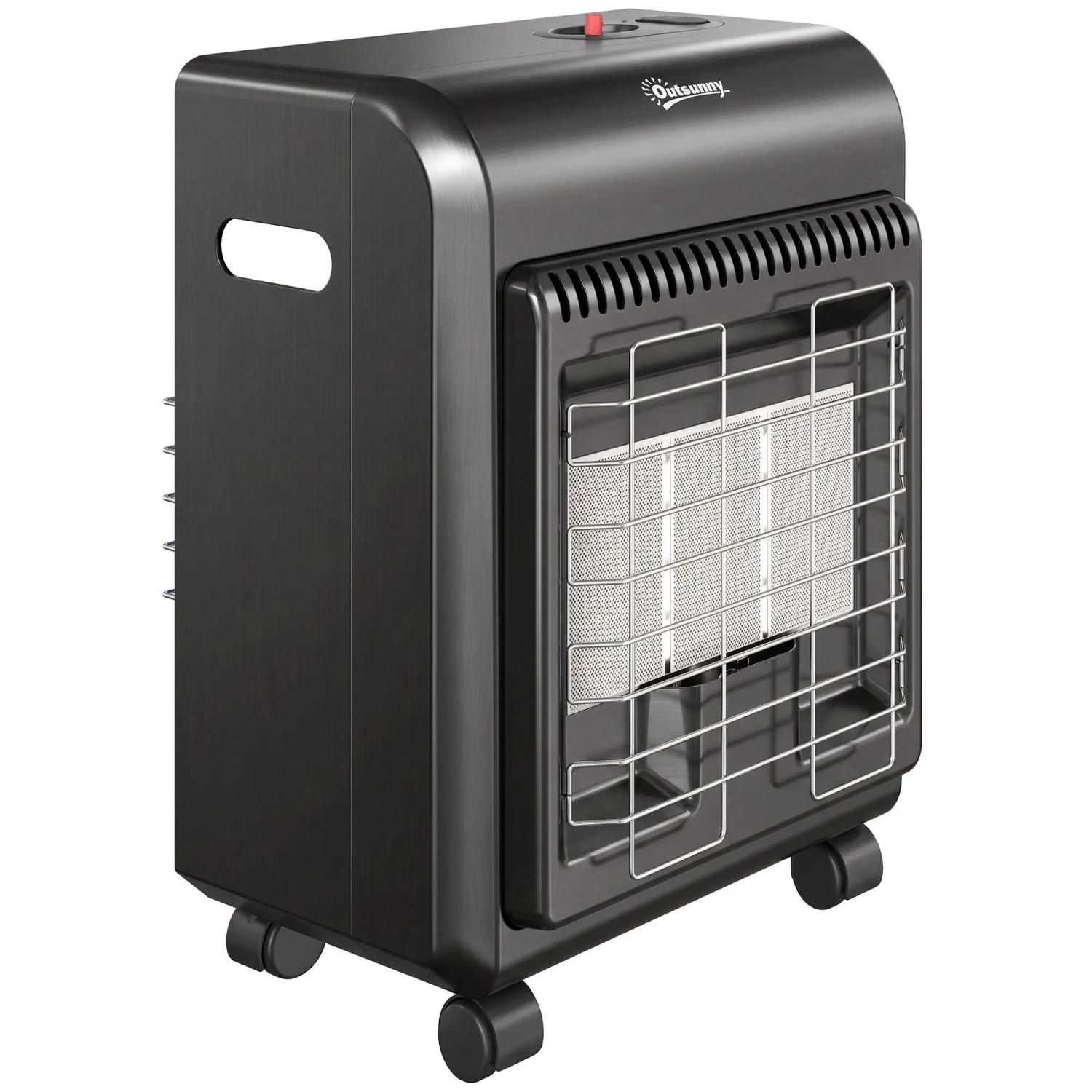 Outsunny Gasheizstrahler Metall 37L x 29B x 55H cm Schwarz