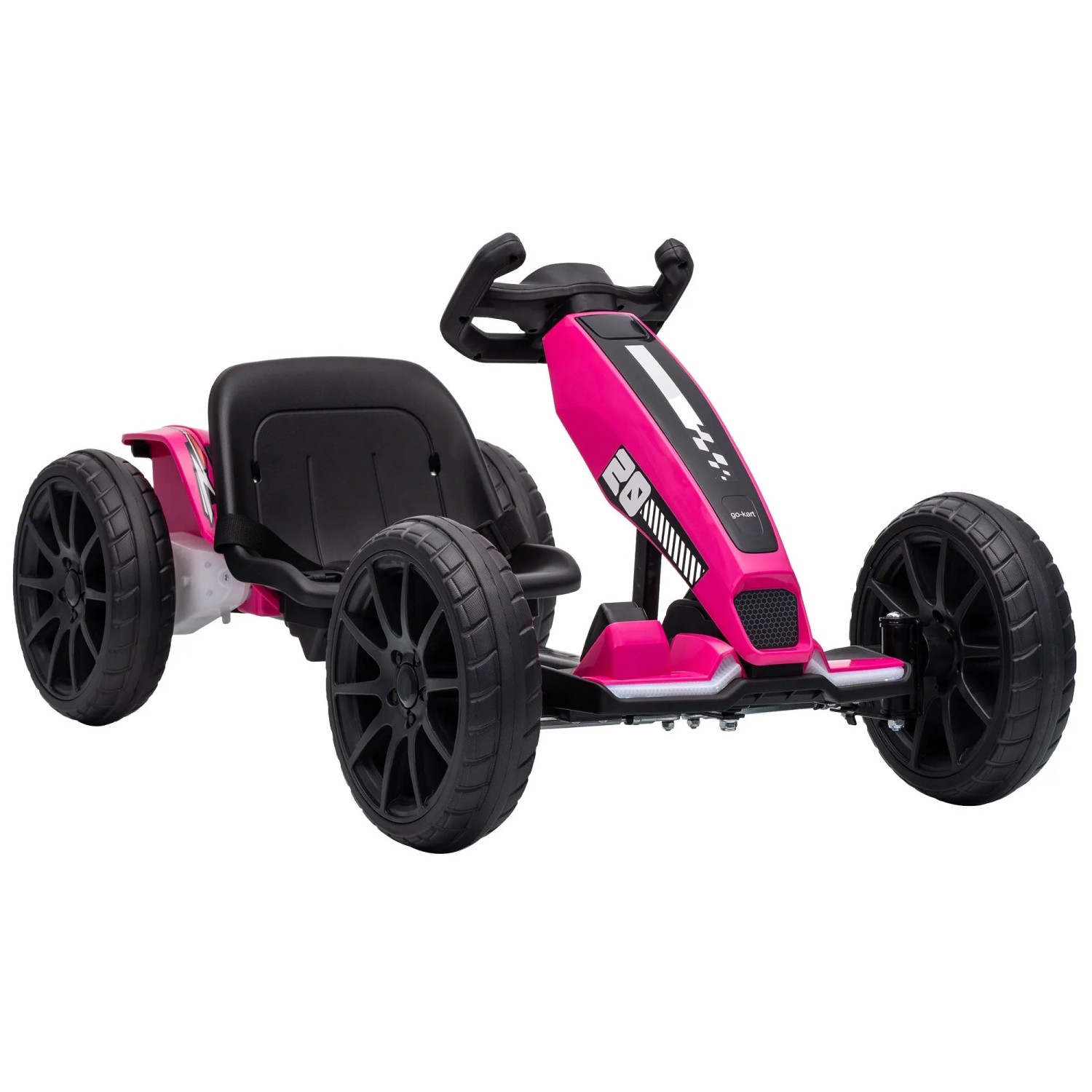 AIYAPLAY Kinder Gokart Stahl EVA 98L x 55,5B x 46,5H cm Rosa
