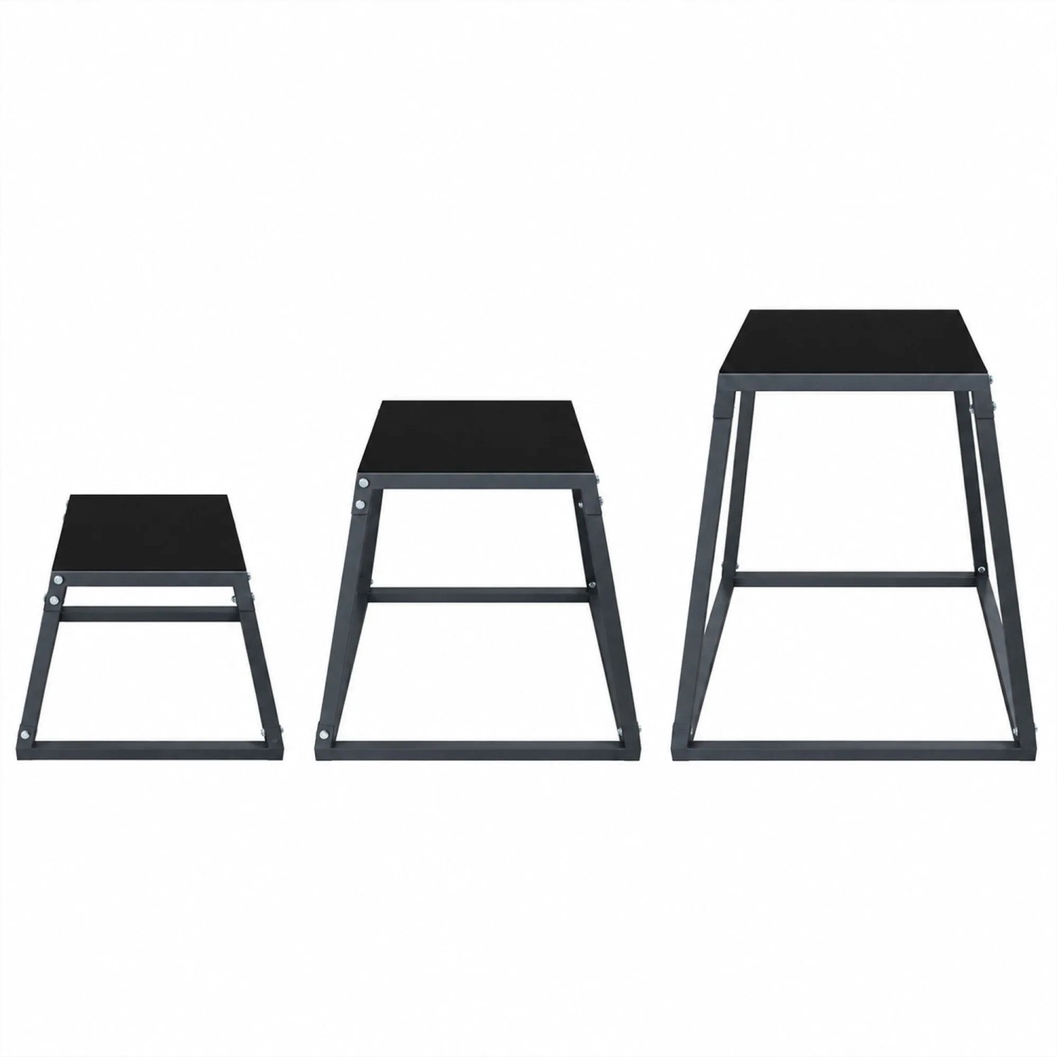 SPORTNOW Sprungbox Stahl 57,5 x 57,5 x 61 cm Schwarz