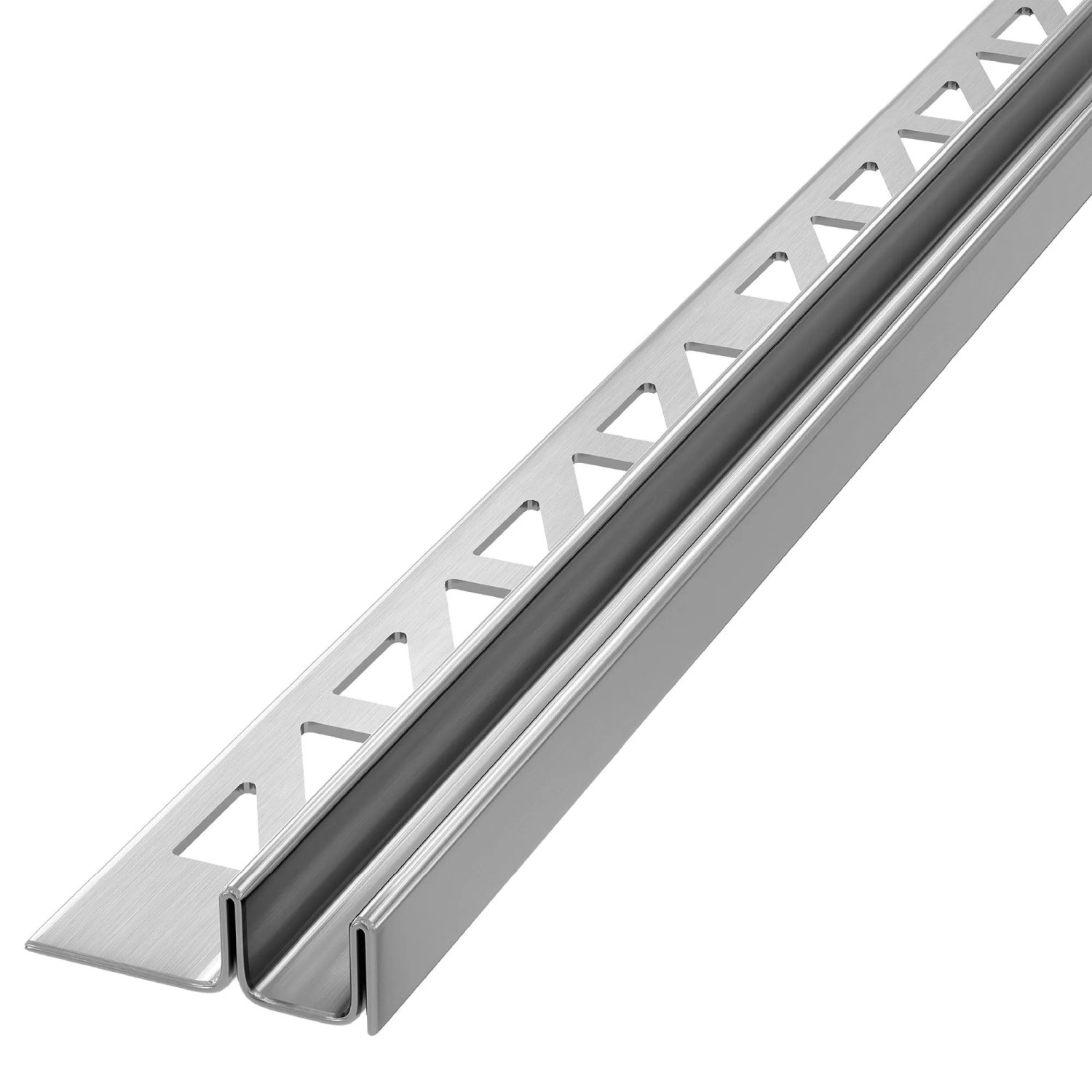 Dalsys Glasführungsschiene Fliesenprofil 200cm x 13mm x 12,5mm