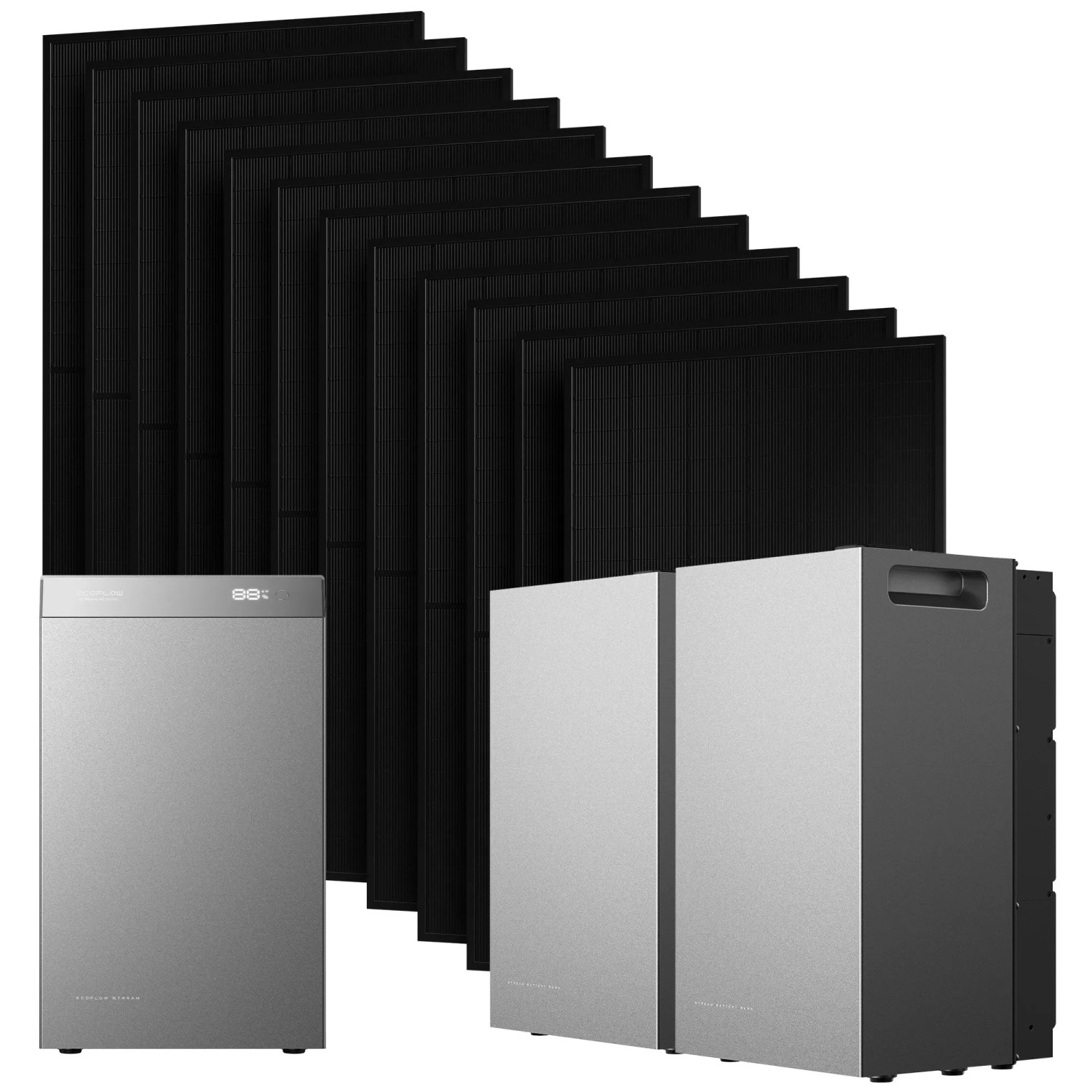 EcoFlow Balkonkraftwerk STREAM 5000 15,07 kWh mit 12 x 500 Wp Solarmodulen