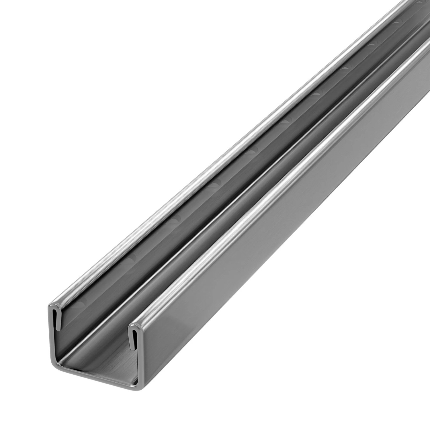Dalsys Wandanschlussprofil 200cm x 12mm x 13mm mit Glasführungsschiene