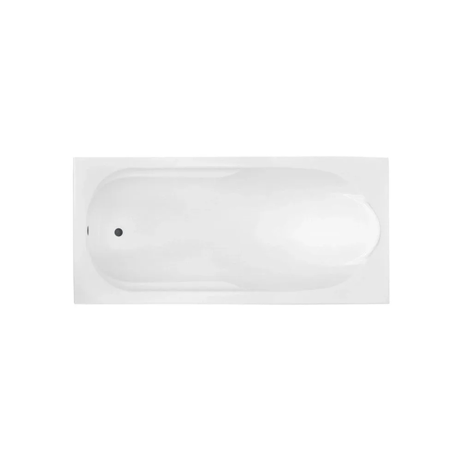 Bad Land Rechteck-Badewanne 180x80 mit Bambus-Badewannenablage inkl. Ablauf & Füße