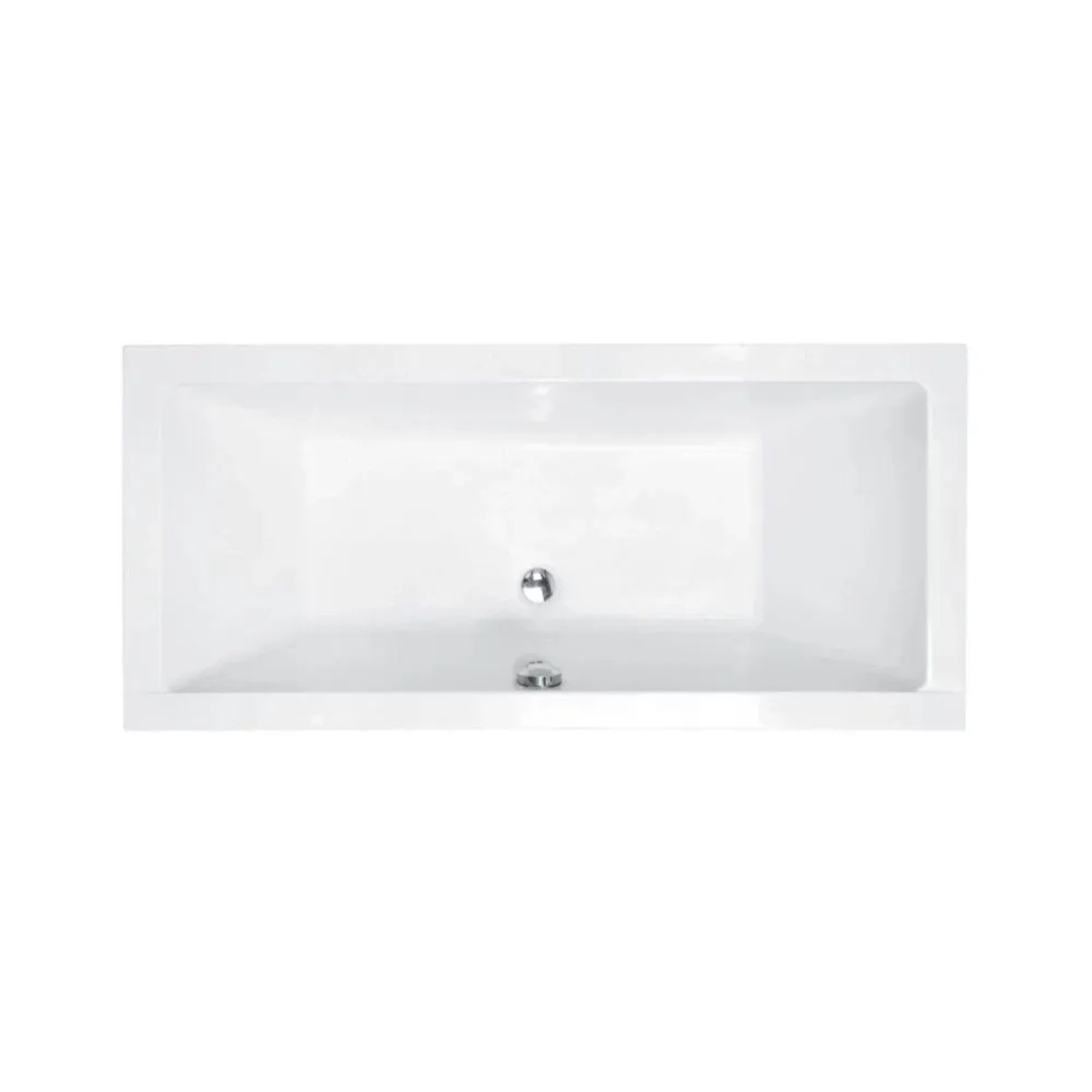 Bad Land Rechteck-Badewanne 165x75 mit Acrylschürze und Bambus-Badewannenablage inkl. Ablauf & Füße