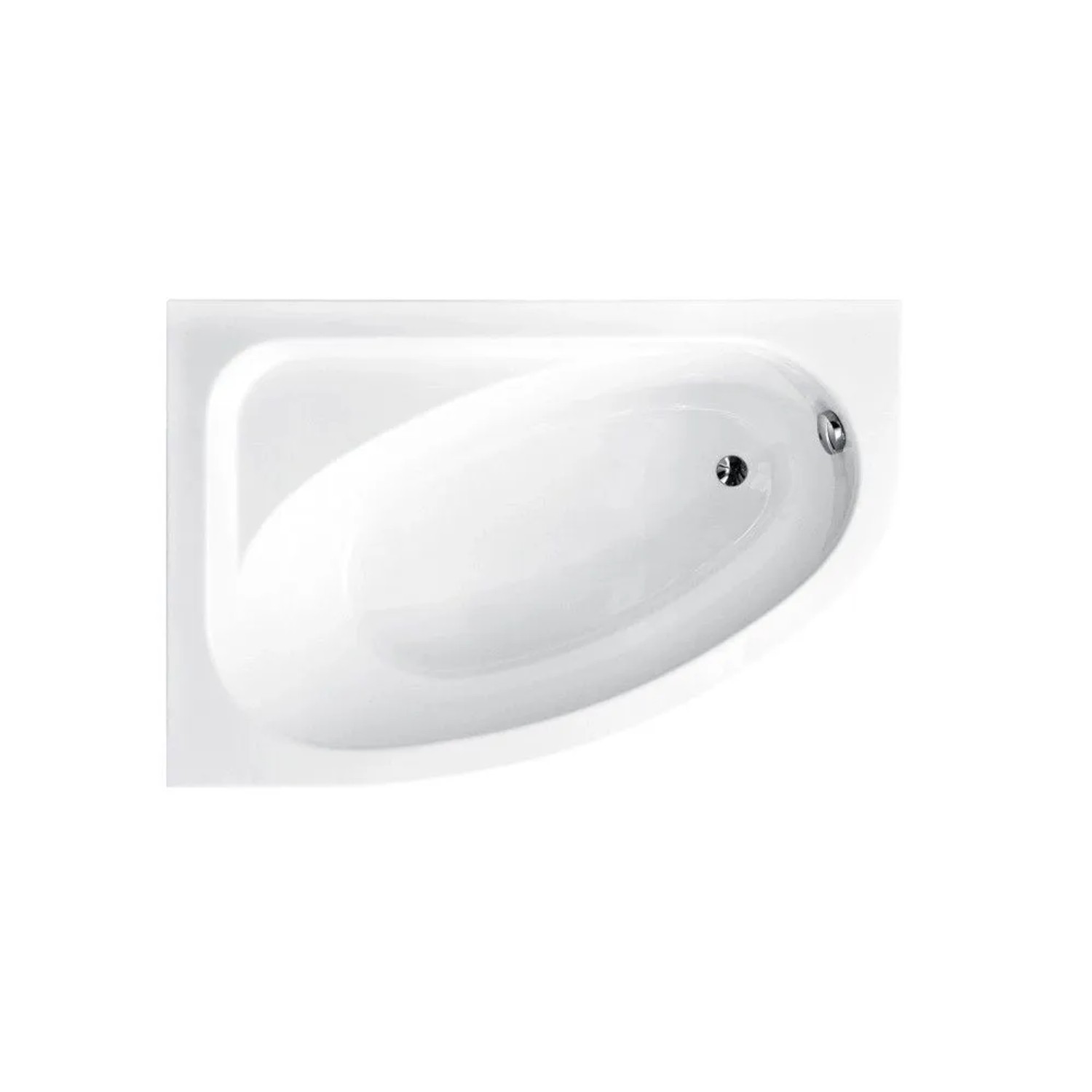 Bad Land Eckbadewanne 140x80 Links mit Styroporverkleidung inkl. Ablauf & Füße