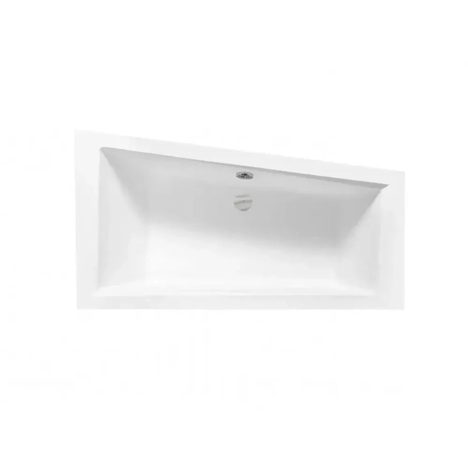 Bad Land Eckbadewanne Rechts 160x90 mit Styroporverkleidung und Bambus-Badewannenablage mit KODI-Kopfstütze inkl. Ablauf & Füße