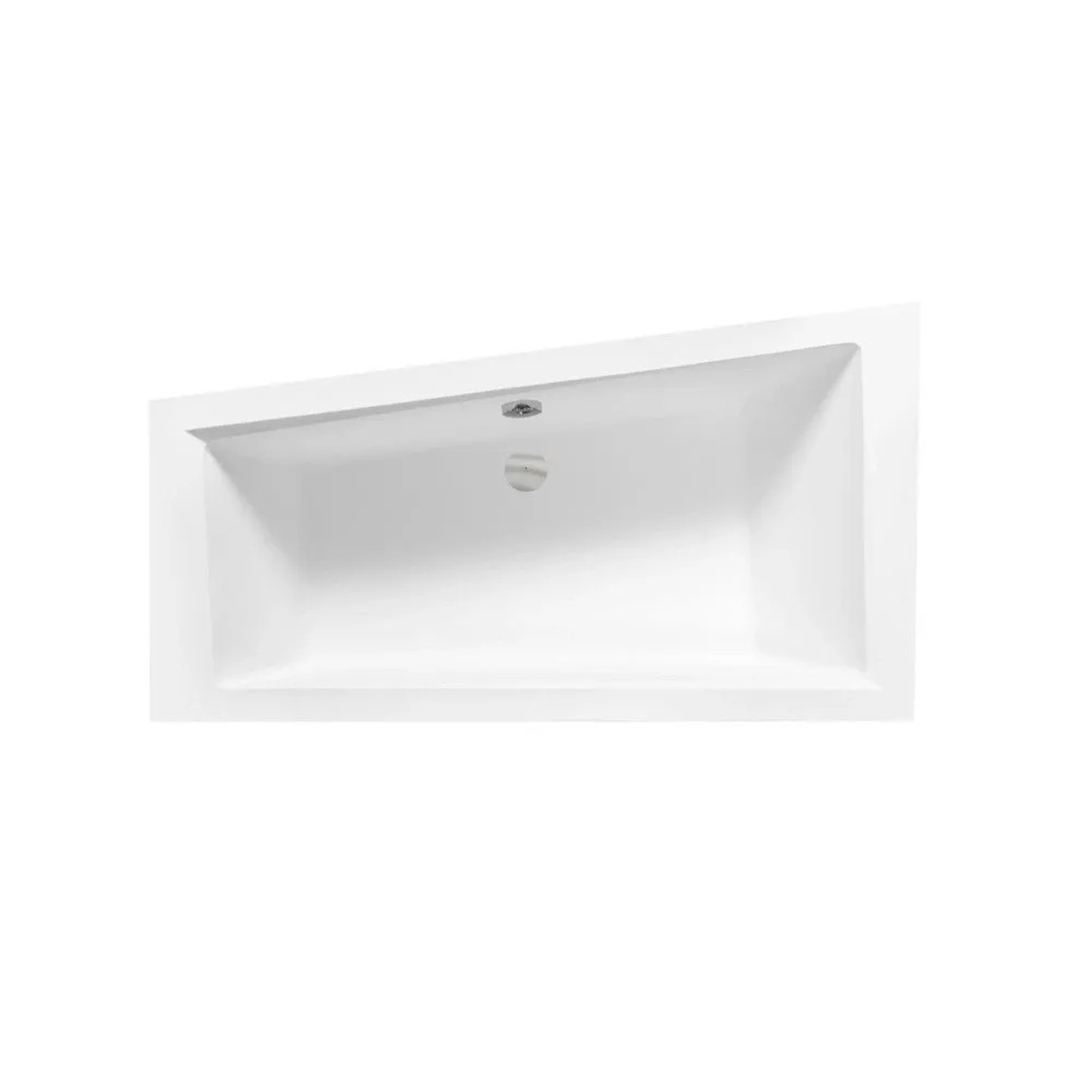Bad Land Eckbadewanne 160x90 Links mit Acrylschürze und KODI-Kopfstütze inkl. Ablauf & Füße