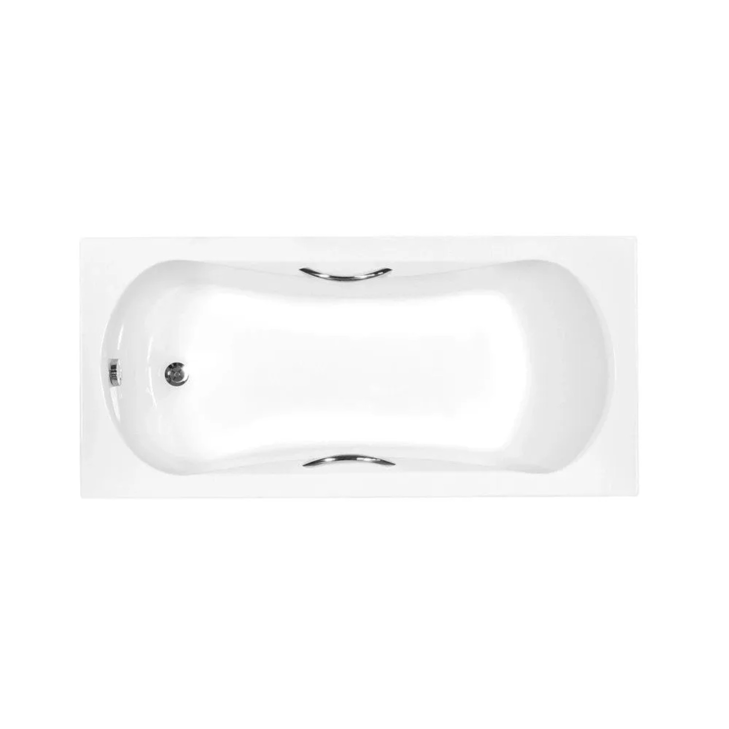 Bad Land Rechteck-Badewanne 160x70 mit Styroporverkleidung und Handgriffen inkl. Ablauf & Füße