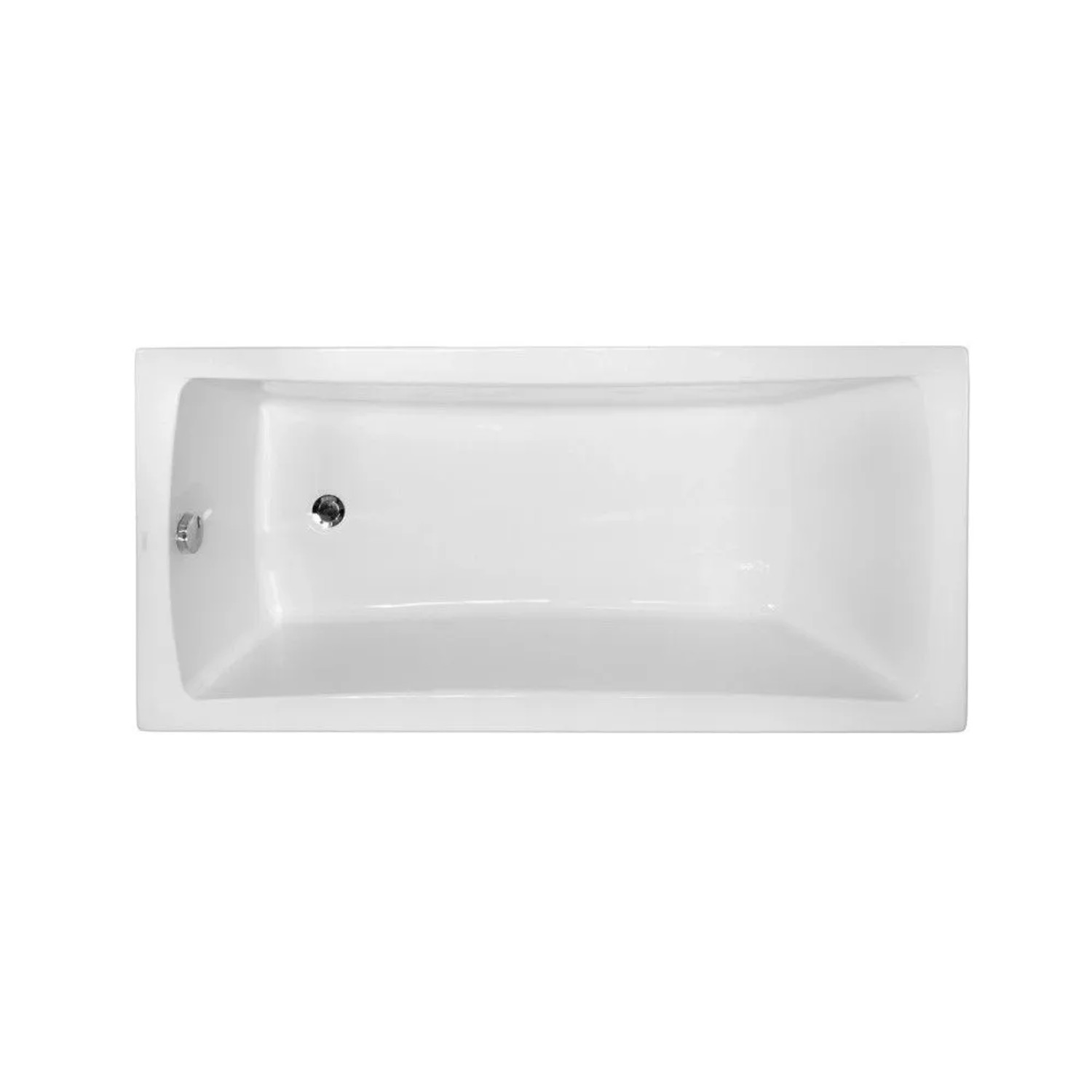 Bad Land Rechteck-Badewanne 150x70 mit Wannenträger und Bambus-Badewannenablage inkl. Ablauf & Füße