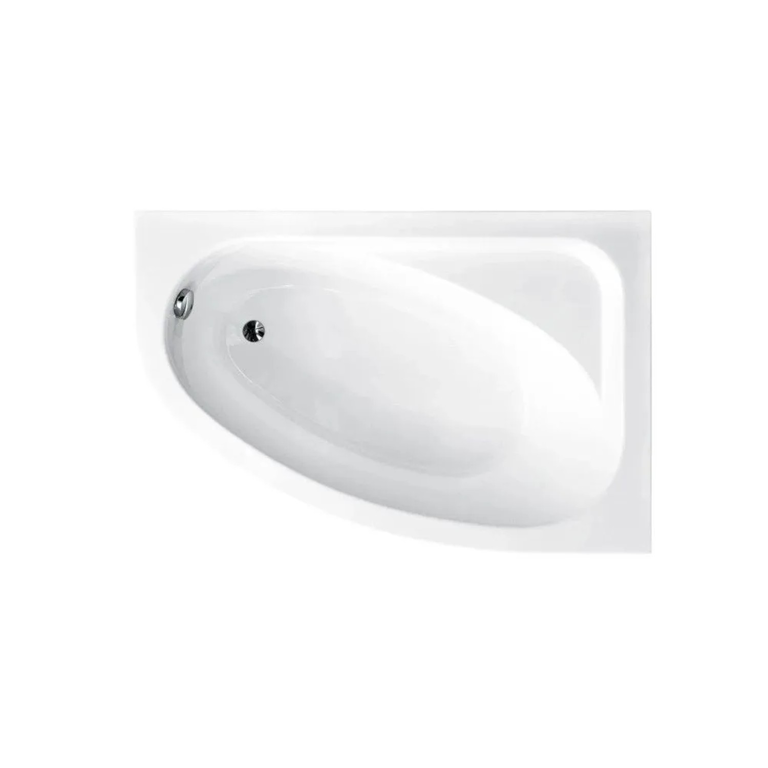 Bad Land Eckbadewanne 140x80 Rechts mit Styroporverkleidung inkl. Ablauf & Füße