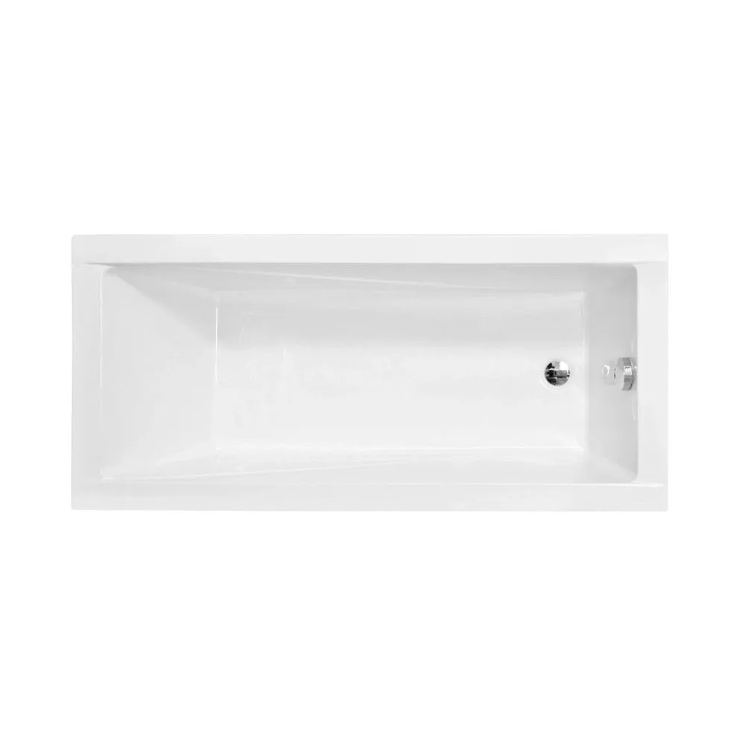 Bad Land Rechteck-Badewanne 140x70 mit Styroporverkleidung Ablage 4cm inkl. Ablauf & Füße