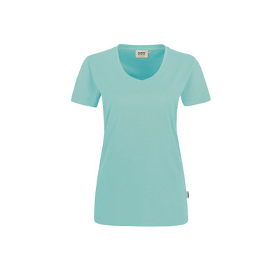 Damen V-Shirt Mikralinar® 181, eisgrün, Größe 6XL