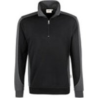 Zip-Sweatshirt Contrast Mikralinar® 476, schwarz/anthrazit, Größe 5XL Bild 2
