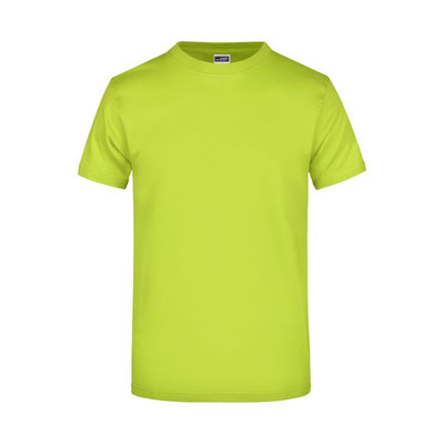 Komfort T-Shirt Rundhals JN002, acid-gelb, Größe 5XL