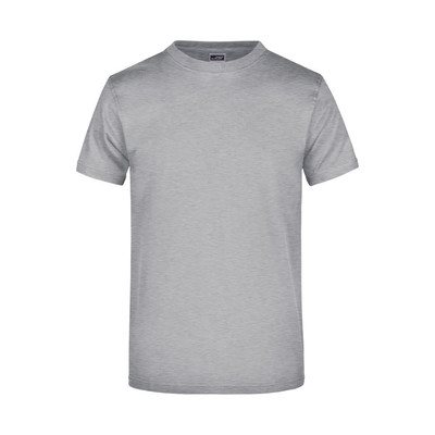 Komfort T-Shirt Rundhals JN002, grau heather, Größe 5XL