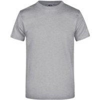 Komfort T-Shirt Rundhals JN002, grau heather, Größe 5XL Bild 2
