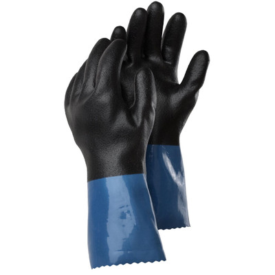Chemikalienhandschuhe TEGERA 71000, Kat. III, blau/schwarz, Gr. 7
