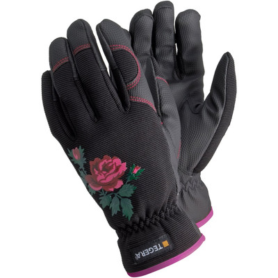 Arbeitshandschuhe TEGERA 90030 Tällberg, Kat. I, pink/schwarz, Gr. 6
