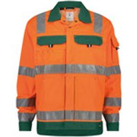 Dusseldorf Warnschutz Arbeitsjacke, Größe 4XL, NEONORANGE/FLASCHENGRÜN Bild 2