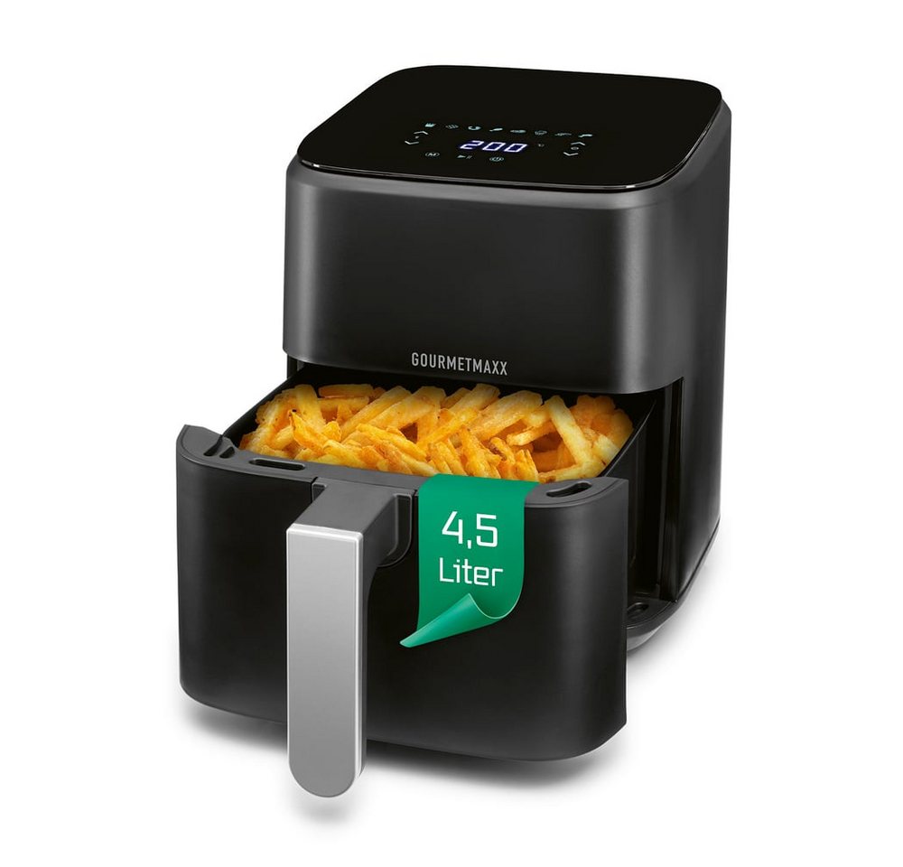 GOURMETmaxx Heißluft-Fritteuse 1200W schwarz matt Bild 3