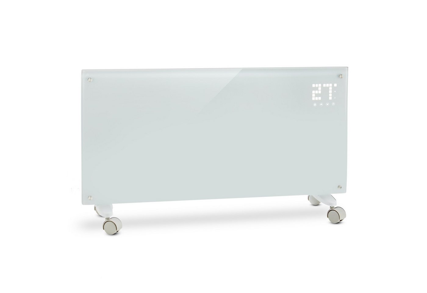 Bornholm Smart Konvektions-Heizgerät 2000 W SmartHeat Design: WiFi-Verbindung LED-Display 24-h-Timer 2 Heizstufen: 1000 / 2000 W IP24: Spritzwassergeschützt Fernbedienung Standgerät Weiß Bild 2