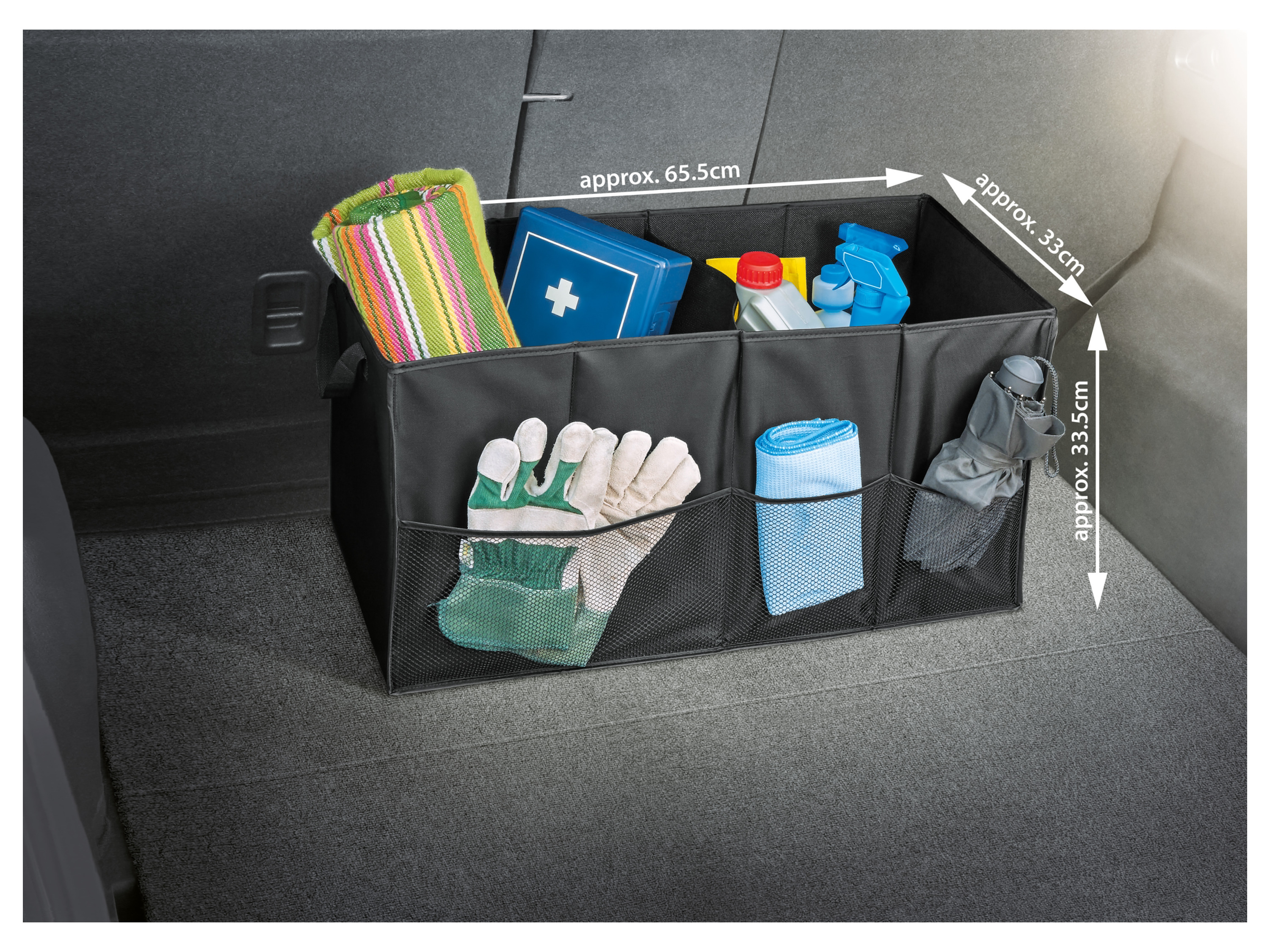 ULTIMATE SPEED® Kofferraumschondecke / Kofferraum Organizer / Faltbarer Organizer (Faltbarer Kofferraum Organizer)