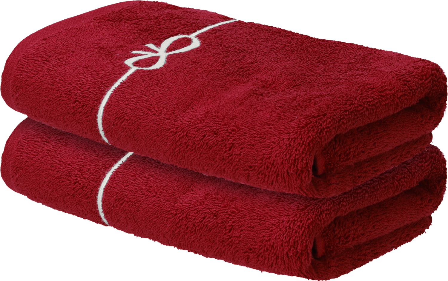 LIVARNO® Frottier-Handtücher, 2 Stück, 50 x 100 cm (Rot)