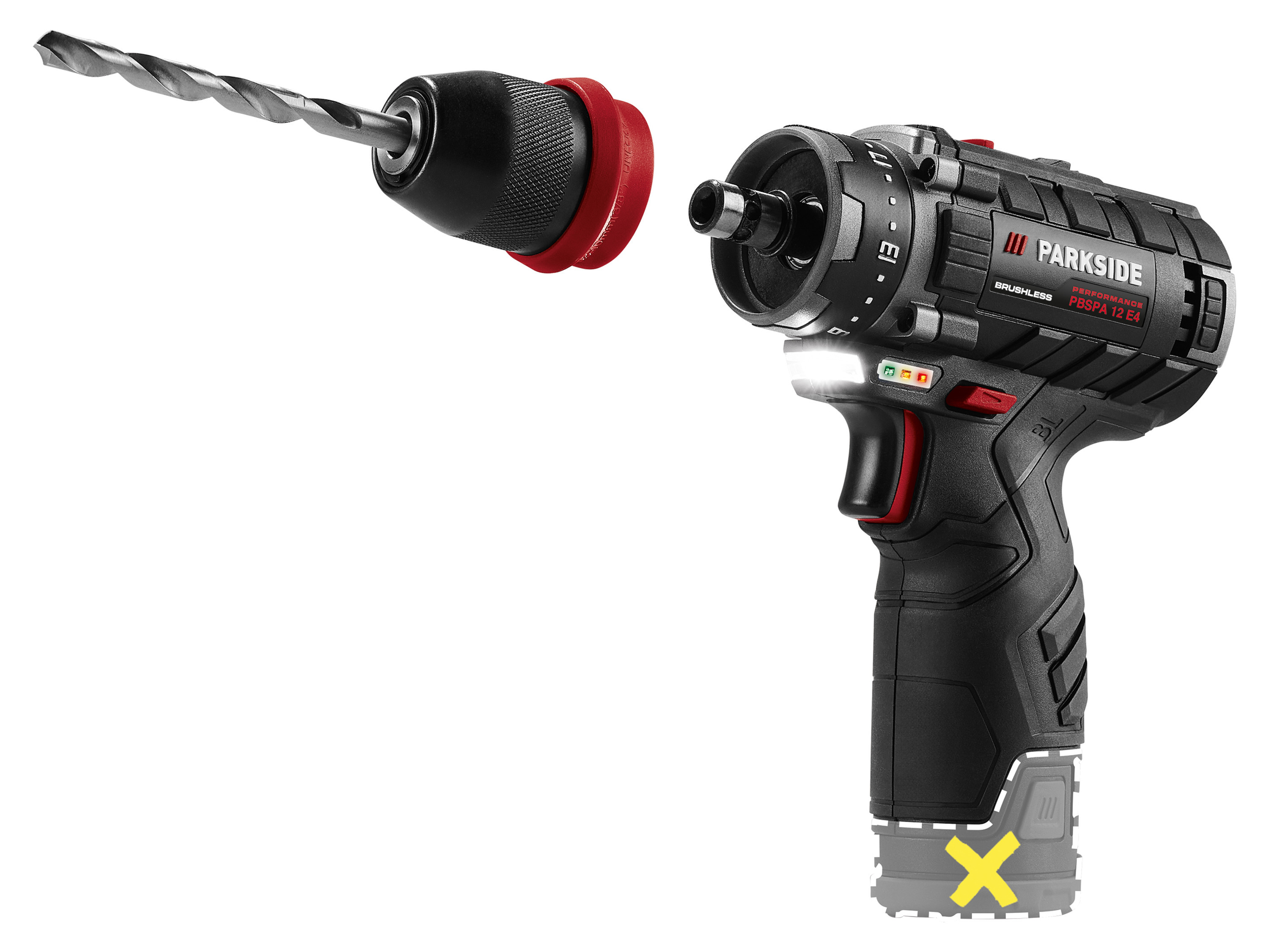 PARKSIDE PERFORMANCE® 12V Akku-Bohrschrauber »PBSPA 12 E4«, ohne Akku und Ladegerät Bild 2