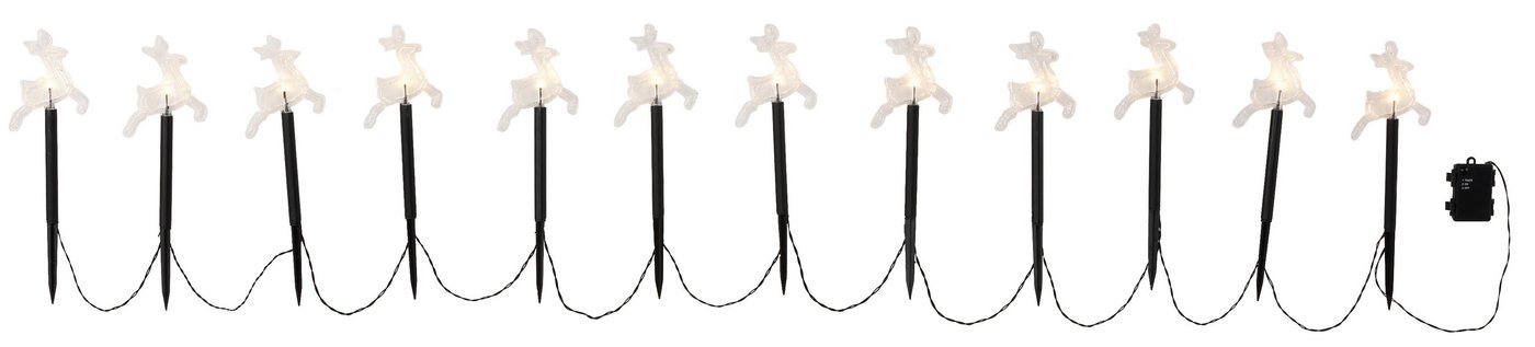OTTO home LED Gartenleuchte Leuchtstab ANNICKA Rentier, Timerfunktion, LED fest integriert, Warmweiß, mit 12 Erdspießen Bild 4
