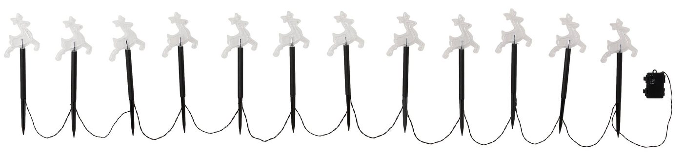 OTTO home LED Gartenleuchte Leuchtstab ANNICKA Rentier, Timerfunktion, LED fest integriert, Warmweiß, mit 12 Erdspießen Bild 5