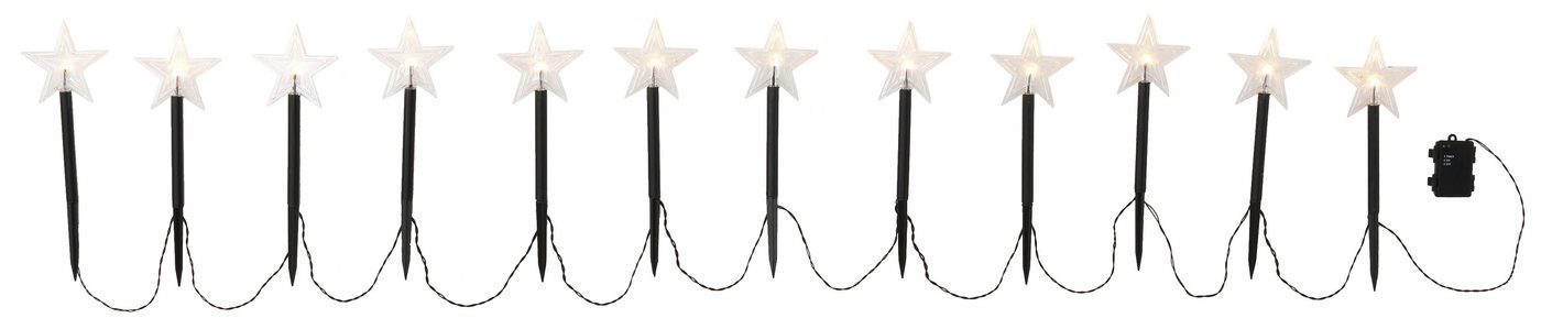 OTTO home LED Gartenleuchte Leuchtstab ANNICKA Stern, Timerfunktion, LED fest integriert, Warmweiß, mit 12 Erdspießen Bild 3
