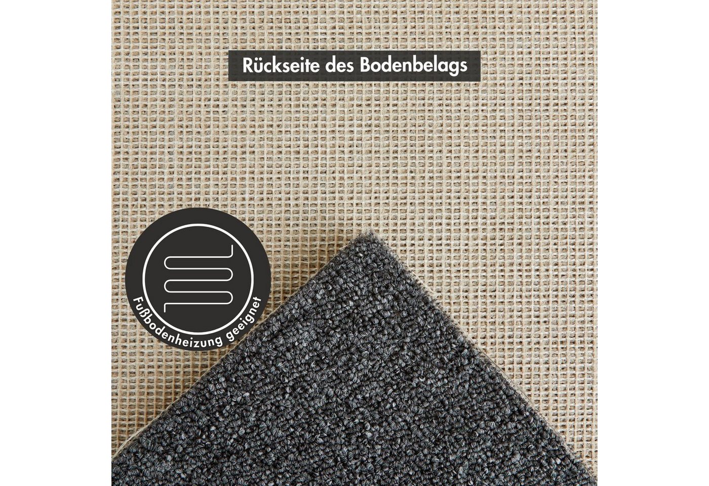 Andiamo Teppichboden Bob, Feinschlinge, Gesamthöhe ca. 4,5 mm, Luxusklasse LC1, rechteckig, Höhe: 21 mm, meliert, Breite 200, 400 oder 500 cm, strapazierfähig & pflegeleicht Bild 2