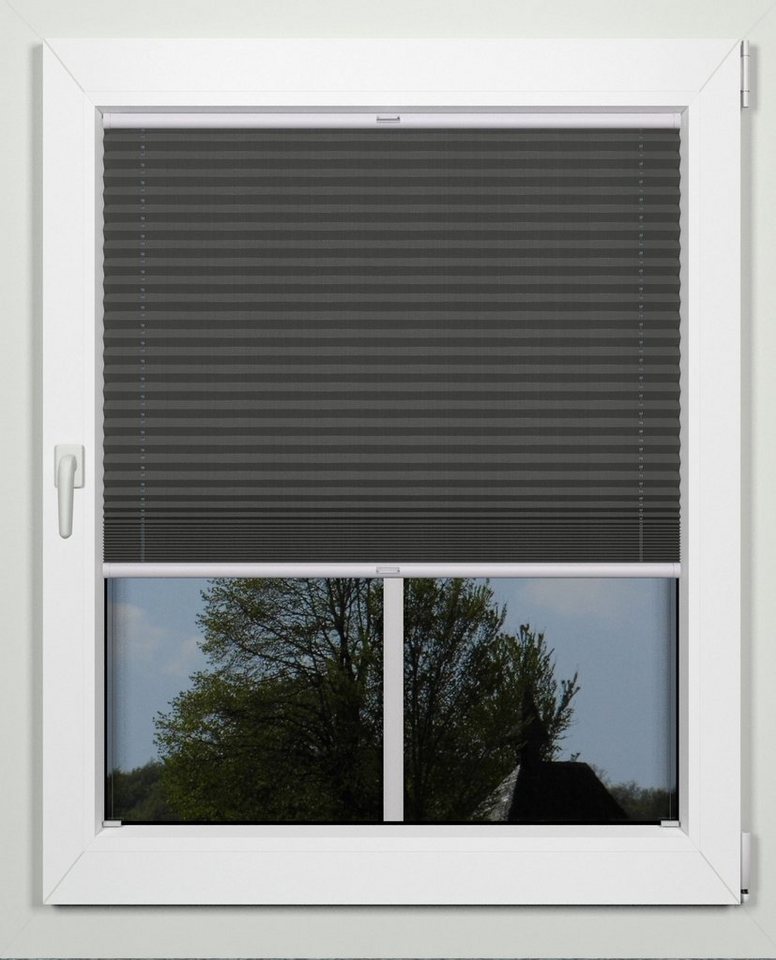 indeko Plissee superior, mit Bohren, nach Maß. verspannt, verdunkelnd, Thermostoff, verdunkelnd, mit Bohren, verspannt, verschraubt, nach Maß Bild 2