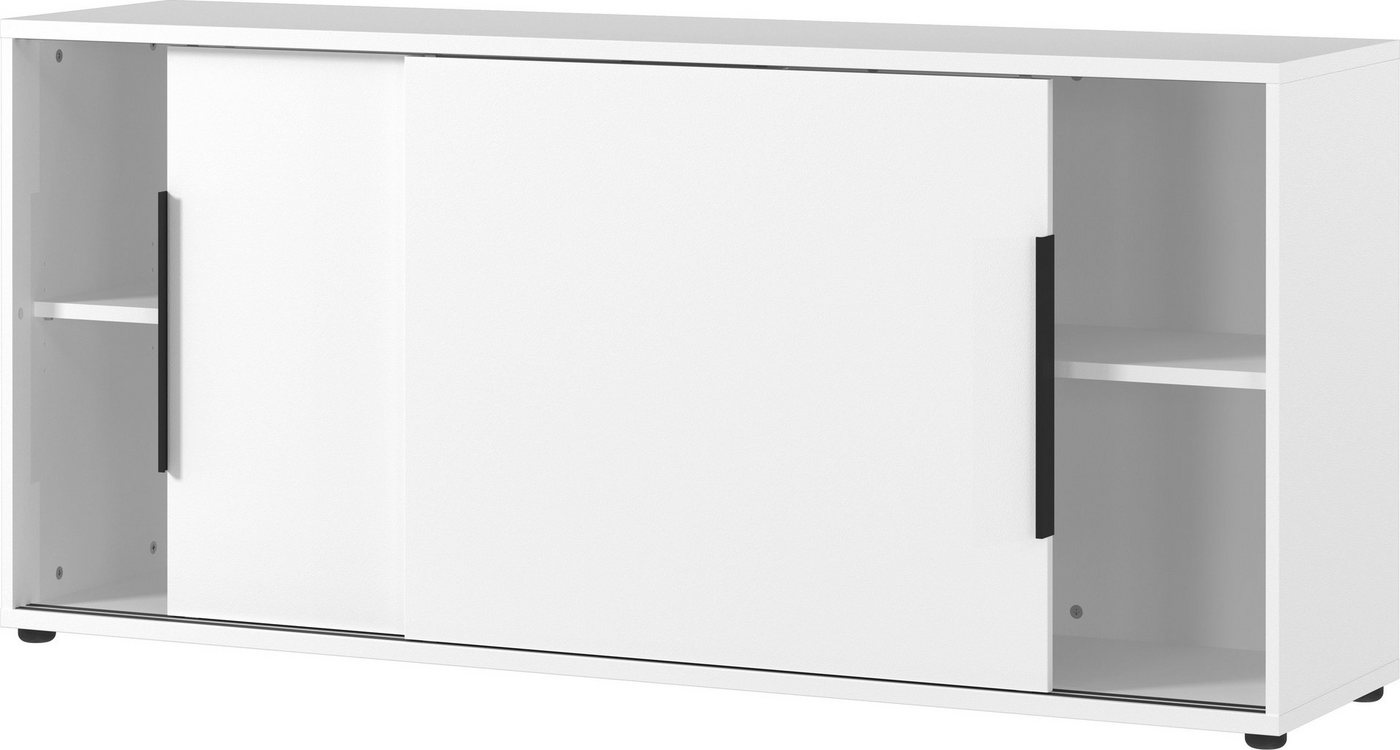 GERMANIA Schiebetürenschrank Mailand 160 x 74 x 40 cm, Schiebetüren, verstellbare Böden, Made in Germany
