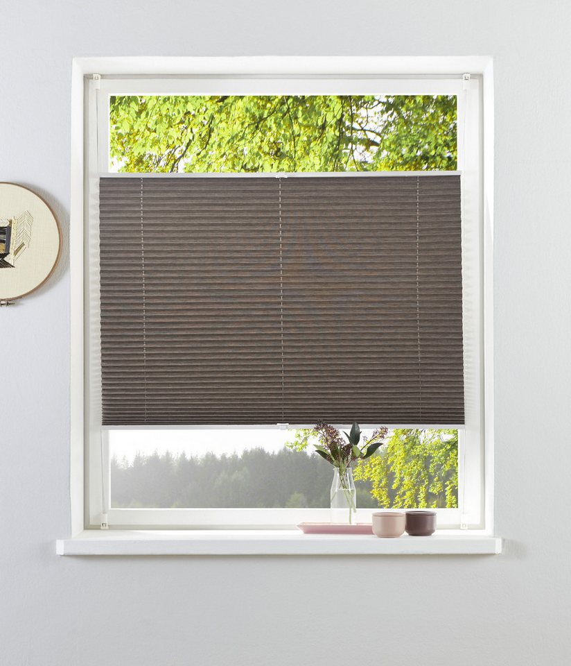 OTTO home Plissee RILLEY, ohne Bohren, Lichtschutz, Klemmfix, Lichtschutz, ohne Bohren, freihängend, Klemmfix, Plissee in eleganter Gewebestruktur, für Fenster & Tür, NEUHEIT!