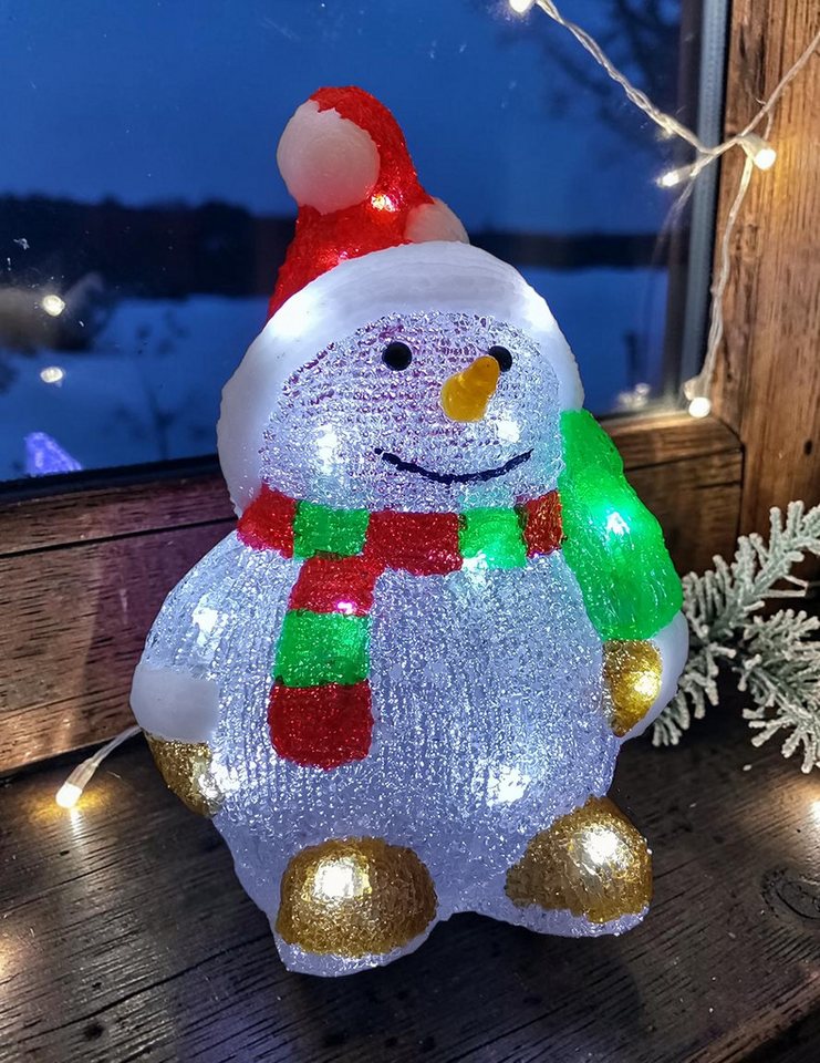 OTTO home LED Dekofigur Acryl Figur GAVVEN mit warmweißen LED's, LED fest integriert, Batteriebetrieb (3xAA) mit 6/18 Std. Timer, Zuleitung 50 cm Bild 4