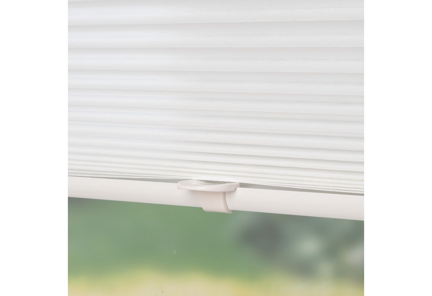 Liedeco Plissee Plissee "Easy" – Hochwertiger Vliesstoff, ohne Bohren, blickdicht, Lichtschutz, ohne Bohren, verspannt, Klemmfix, Tageslichdurchlässig, blickdicht, Einfache Montage ohne Bohren Bild 3