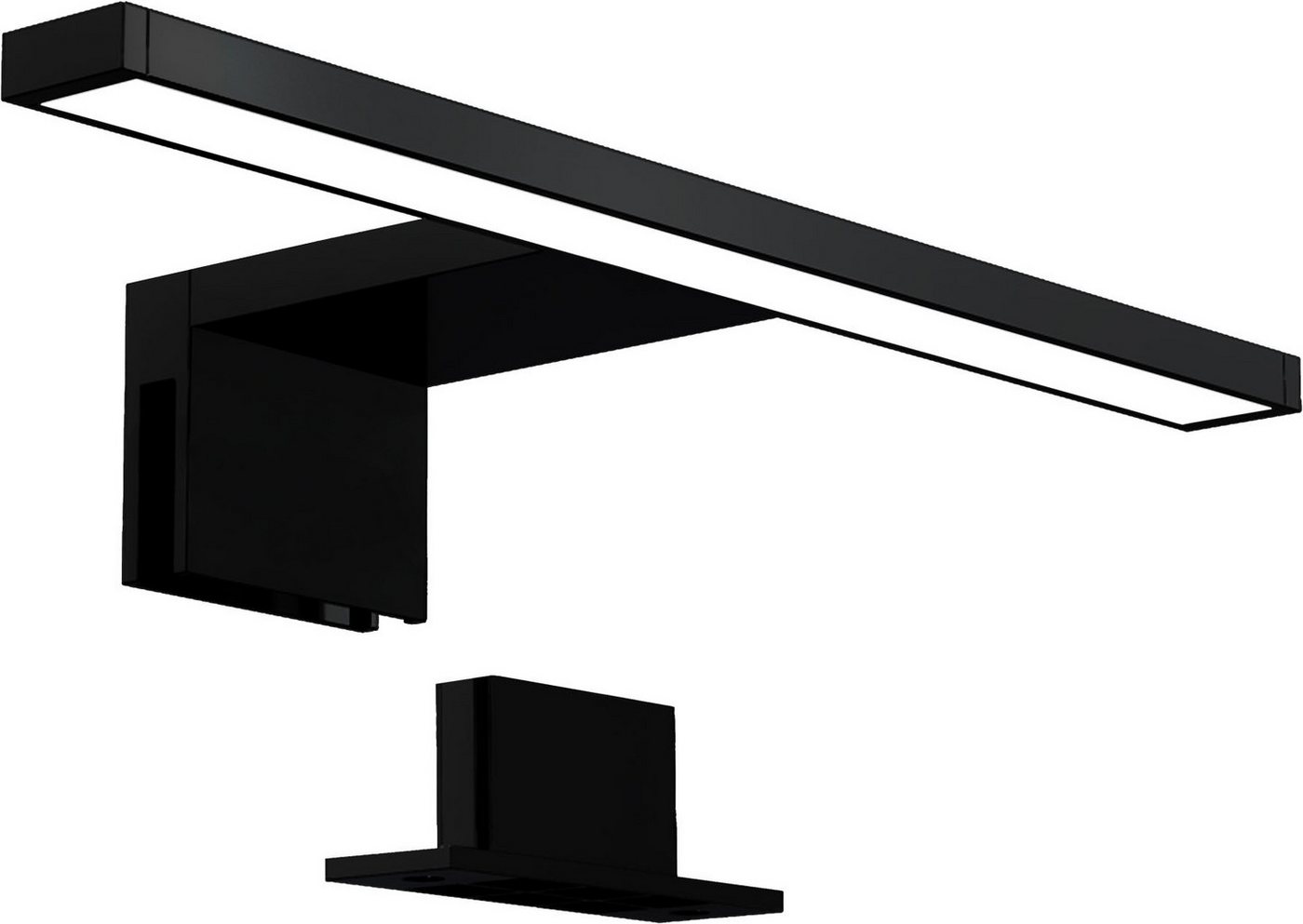 OTTO home LED Spiegelleuchte SYNNRA Wandleuchte Badleuchte IP44 230V in chrom/schwarz, LED fest integriert, Neutralweiß, Klemmbar, Schraubbar, 550 Lumen, 5 Watt, Badezimmer-Beleuchtung Bild 3
