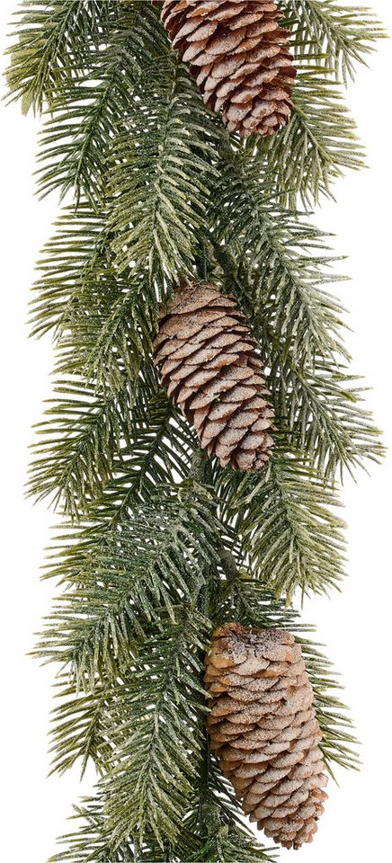 Winterliche Kunstpflanze Tannengirlande, ca.91cm lang, OTTO home, mit Zapfen, in gefrosteter Optik Bild 2