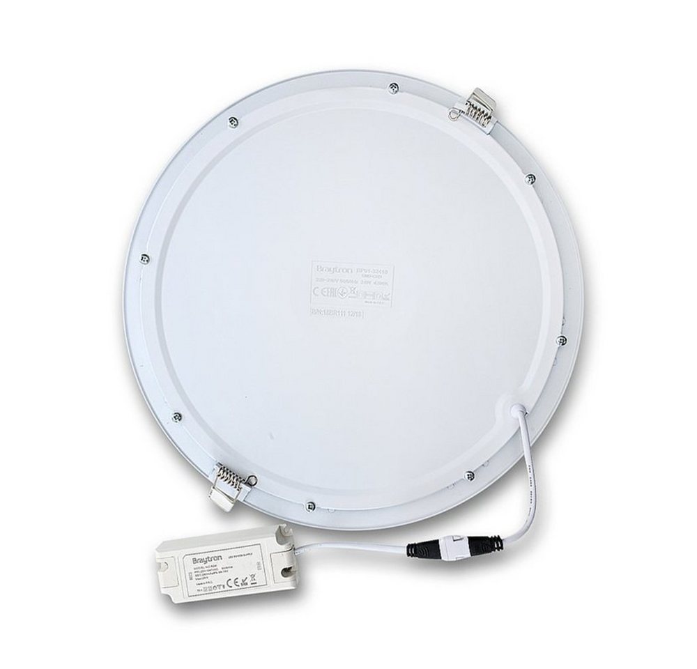 V-TAC LED Panel 12W LED Slim Panel Einbauleuchte Einbaupanel Einbauspot Rund Ø 170 mm, Neutralweiß, LED Panele Unterputz 12 Watt Neutralweiß, 170x25mm, Form: rund Bild 2