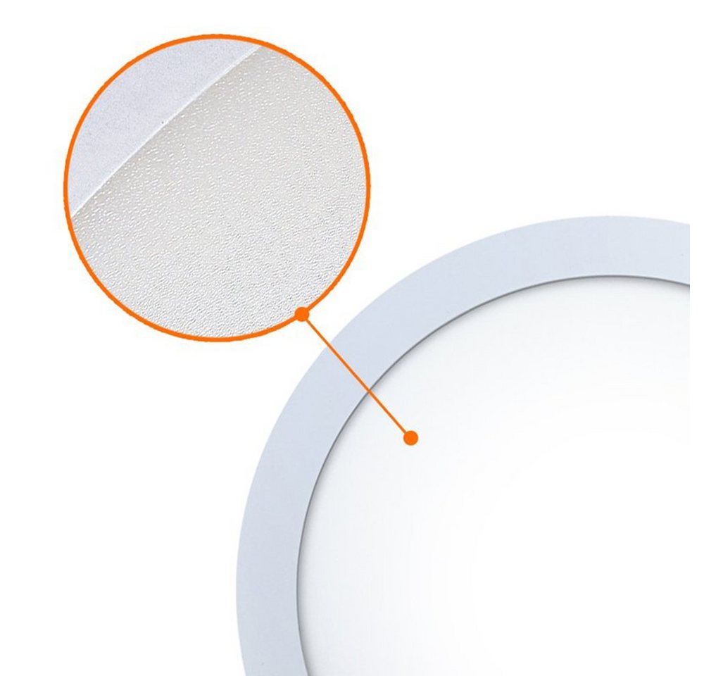 V-TAC LED Panel 12W LED Slim Panel Einbauleuchte Einbaupanel Einbauspot Rund Ø 170 mm, Neutralweiß, LED Panele Unterputz 12 Watt Neutralweiß, 170x25mm, Form: rund Bild 3