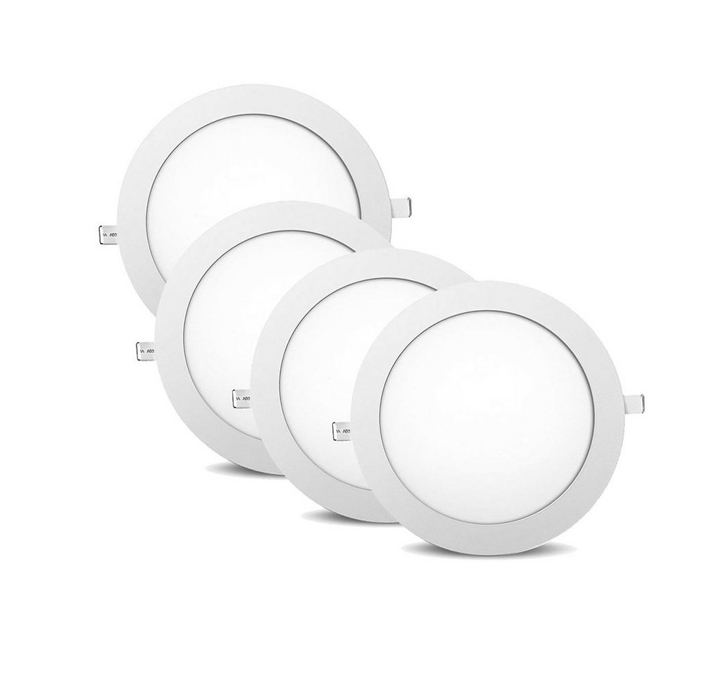V-TAC LED Panel 12W LED Slim Panel Einbauleuchte Einbaupanel Einbauspot Rund Ø 170 mm, Neutralweiß, LED Panele Unterputz 12 Watt Neutralweiß, 170x25mm, Form: rund Bild 5
